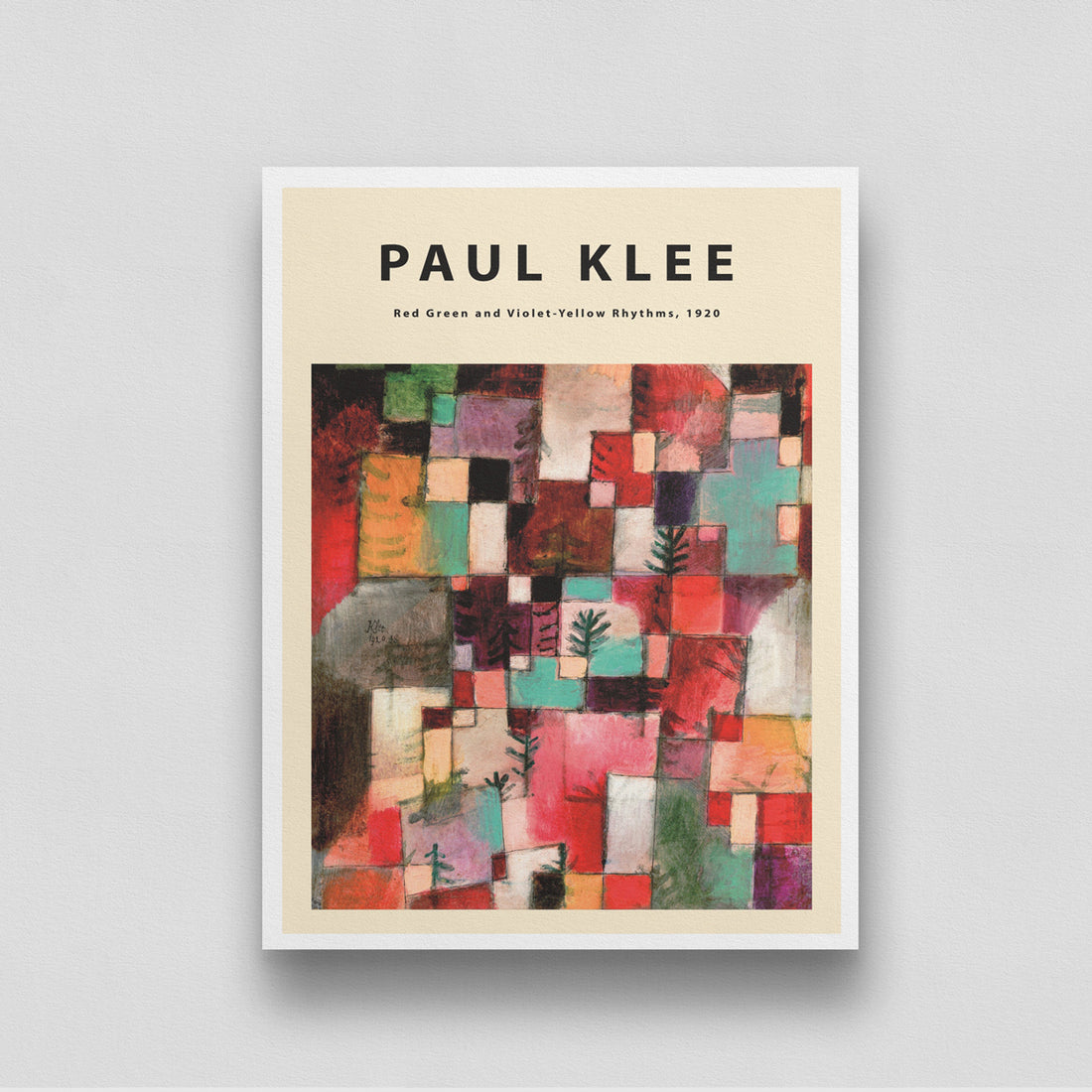 Yellow Rhythms by Paul Klee 3 : 4 Vertical New Premium Wall Art Canvas by MeriDeewar