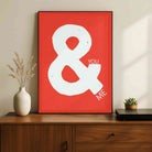 "You & Me" Bold Ampersand Typography Poster | Vertical Borderless Art Frame Poster Premium Wall Art Canvas by MeriDeewar