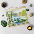 Fishing In The Spring Painting By Van Gogh Hanging Canvas Painting - Meri Deewar - MeriDeewar