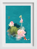 Lotus In Water Painting - Meri Deewar - MeriDeewar