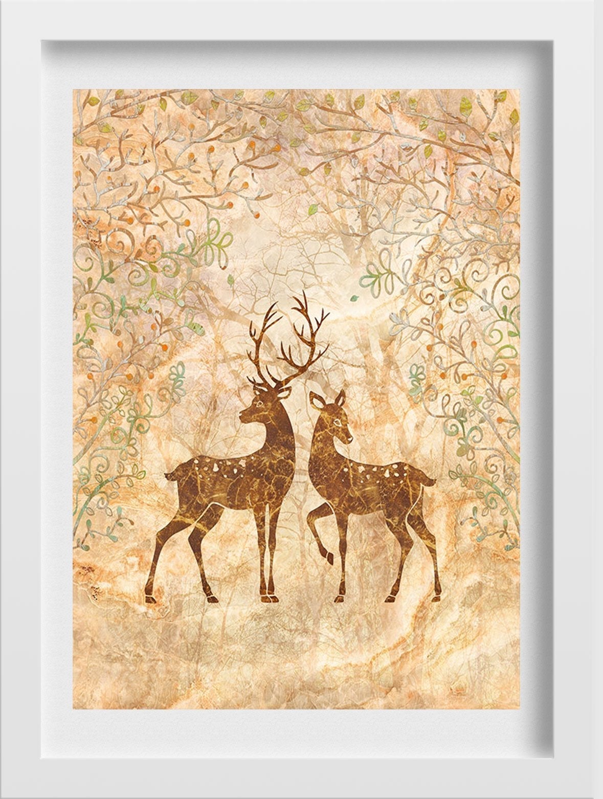 Deers Painting - Meri Deewar - MeriDeewar
