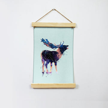 Fallow Deer Hanging Canvas Painting - Meri Deewar - MeriDeewar