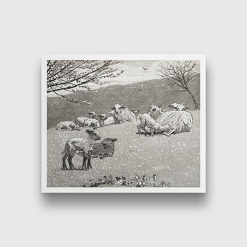 Spring Lamb painting - Meri Deewar