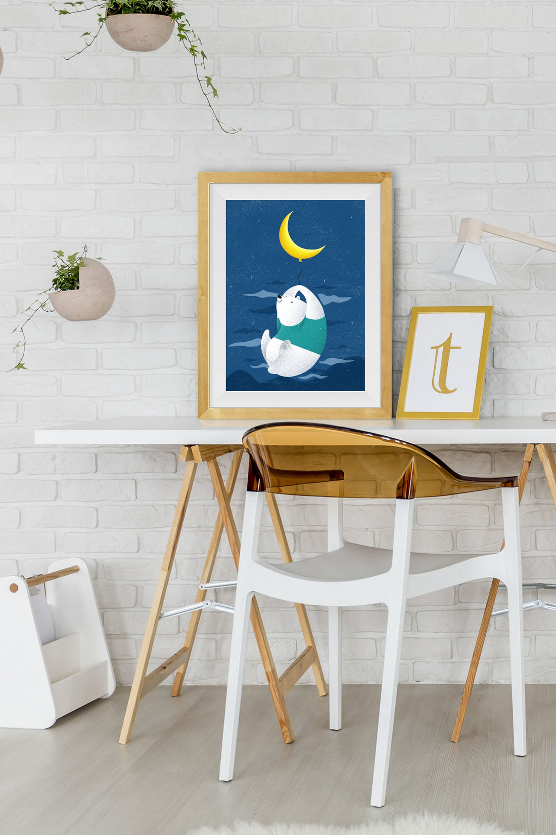 Bear and Moon Painting-Meri Deewar - MeriDeewar