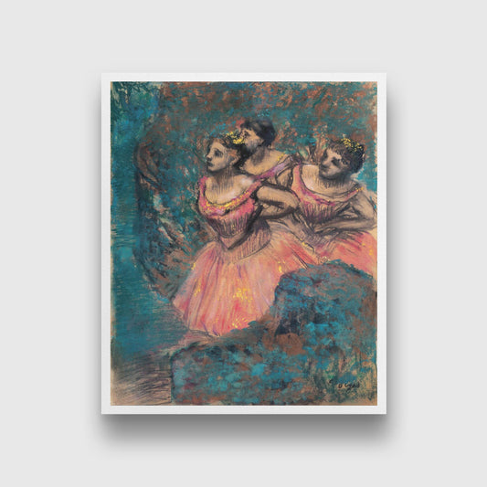 Three Dancers in Red Costume Painting - Meri Deewar - MeriDeewar