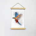 Colorful Parrot Illustration Hanging Canvas Painting - Meri Deewar - MeriDeewar