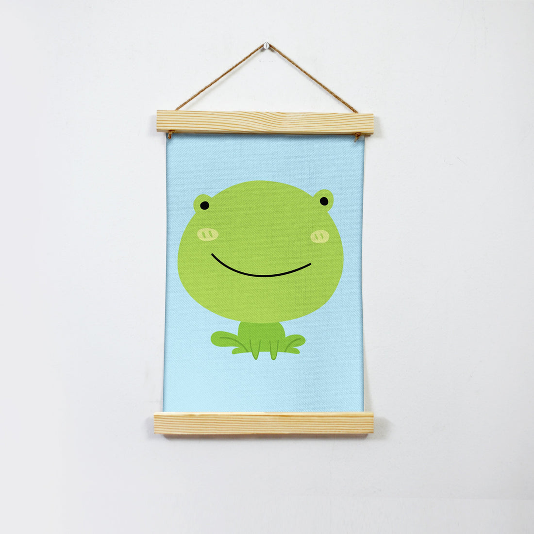 Frog Illustration Hanging Canvas Painting - Meri Deewar - MeriDeewar