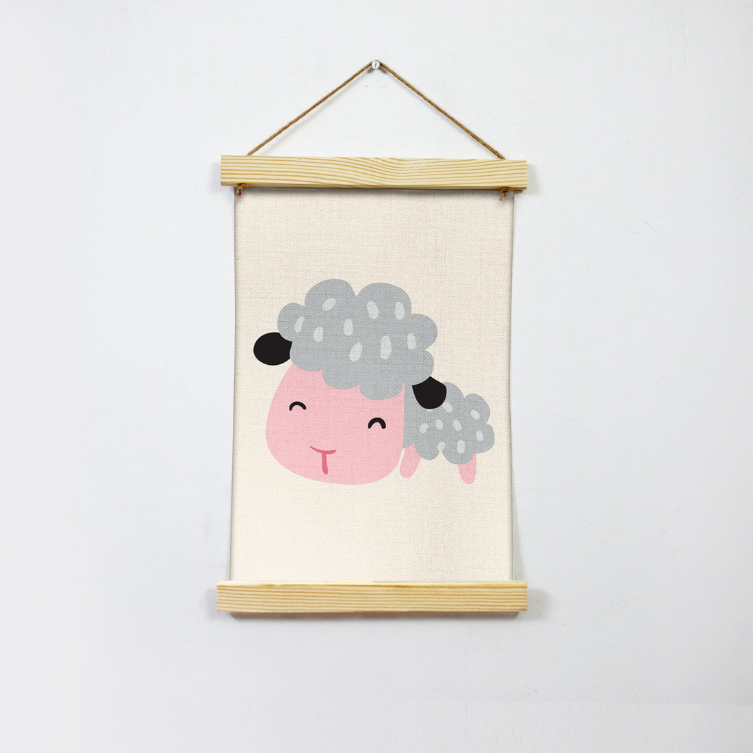 Sheep Illustration Hanging Canvas Painting - Meri Deewar - MeriDeewar