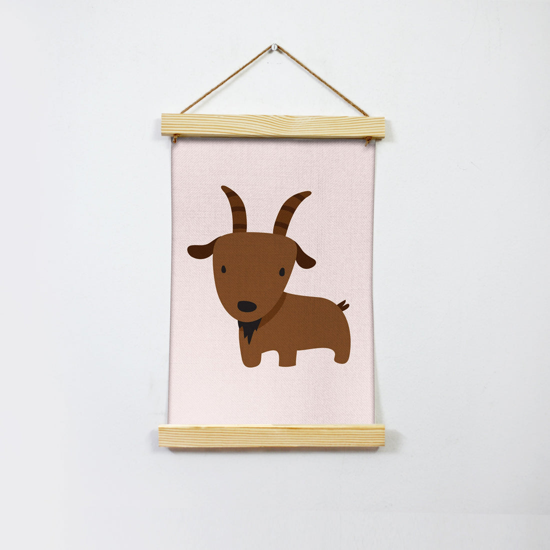 Goat Illustration Hanging Canvas Painting - Meri Deewar - MeriDeewar