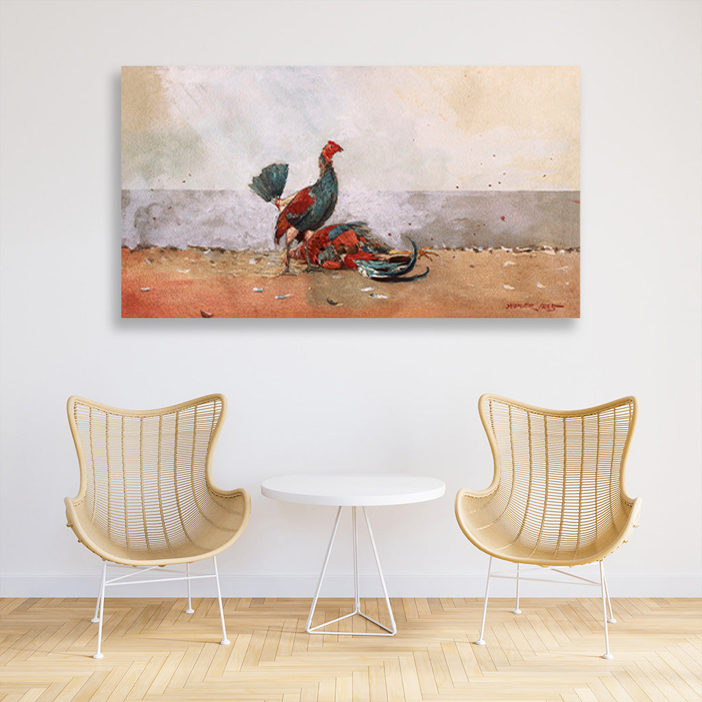 The Cock Fight painting Meri Deewar