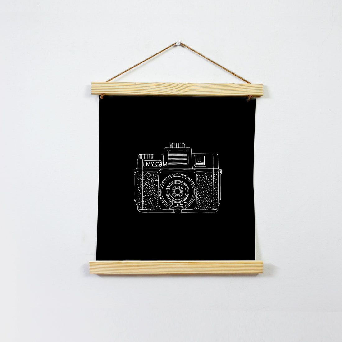 Vintage Camera Hanging Canvas Painting - Meri Deewar - MeriDeewar