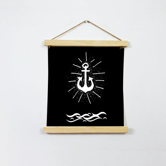 Anchor In Deep Sea Hanging Canvas - MeriDeewar