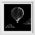 Parachute Black and White Painting - Meri Deewar - MeriDeewar