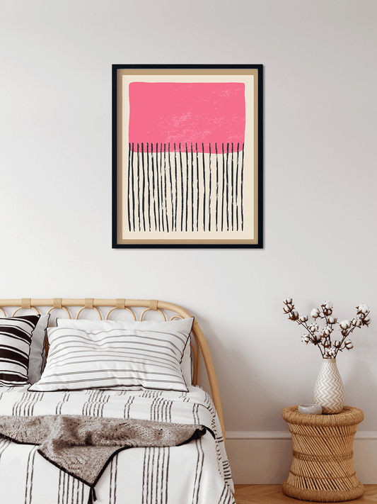 Pink Colour Block Painting