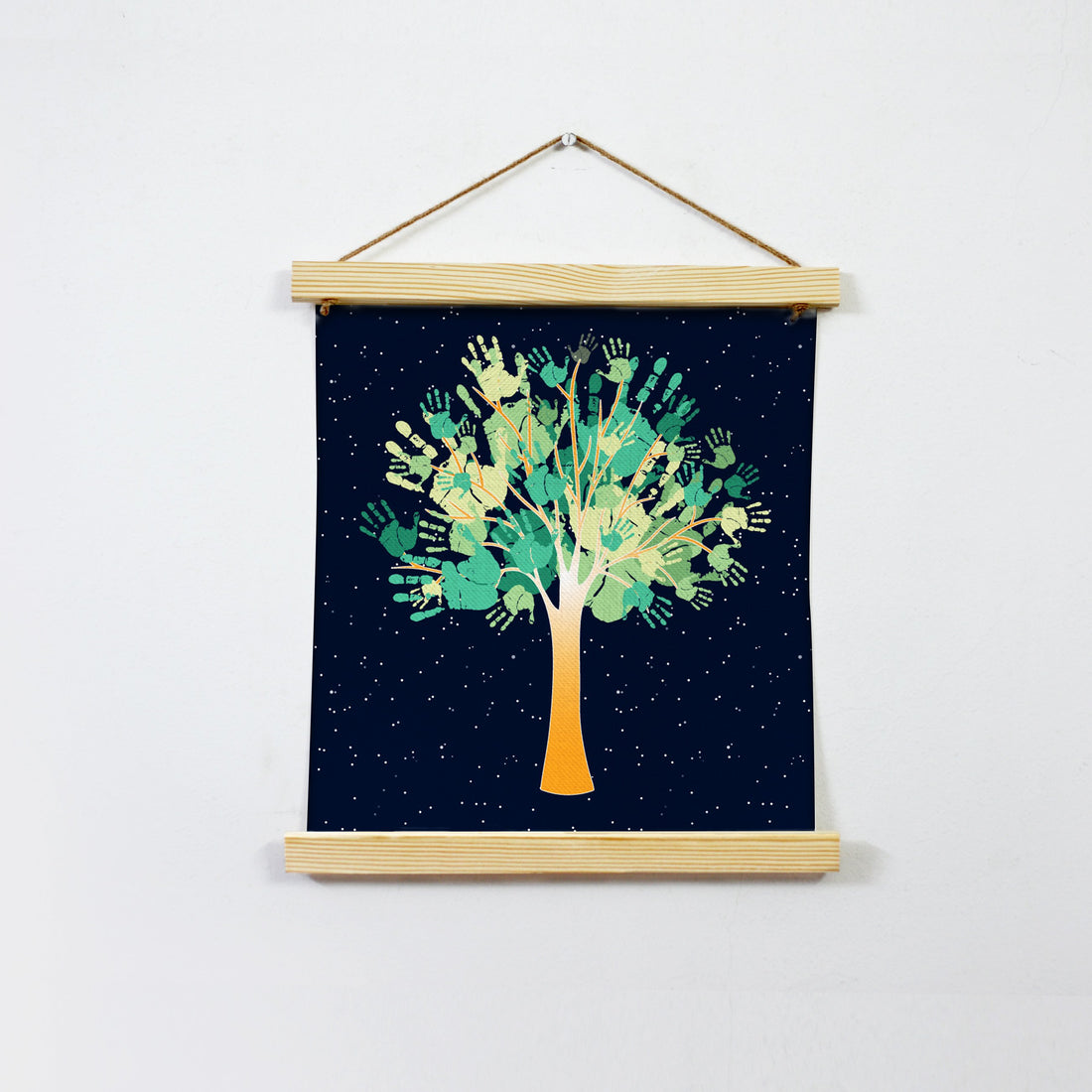 The Tree Of Unity Hanging Canvas Painting - Meri Deewar - MeriDeewar