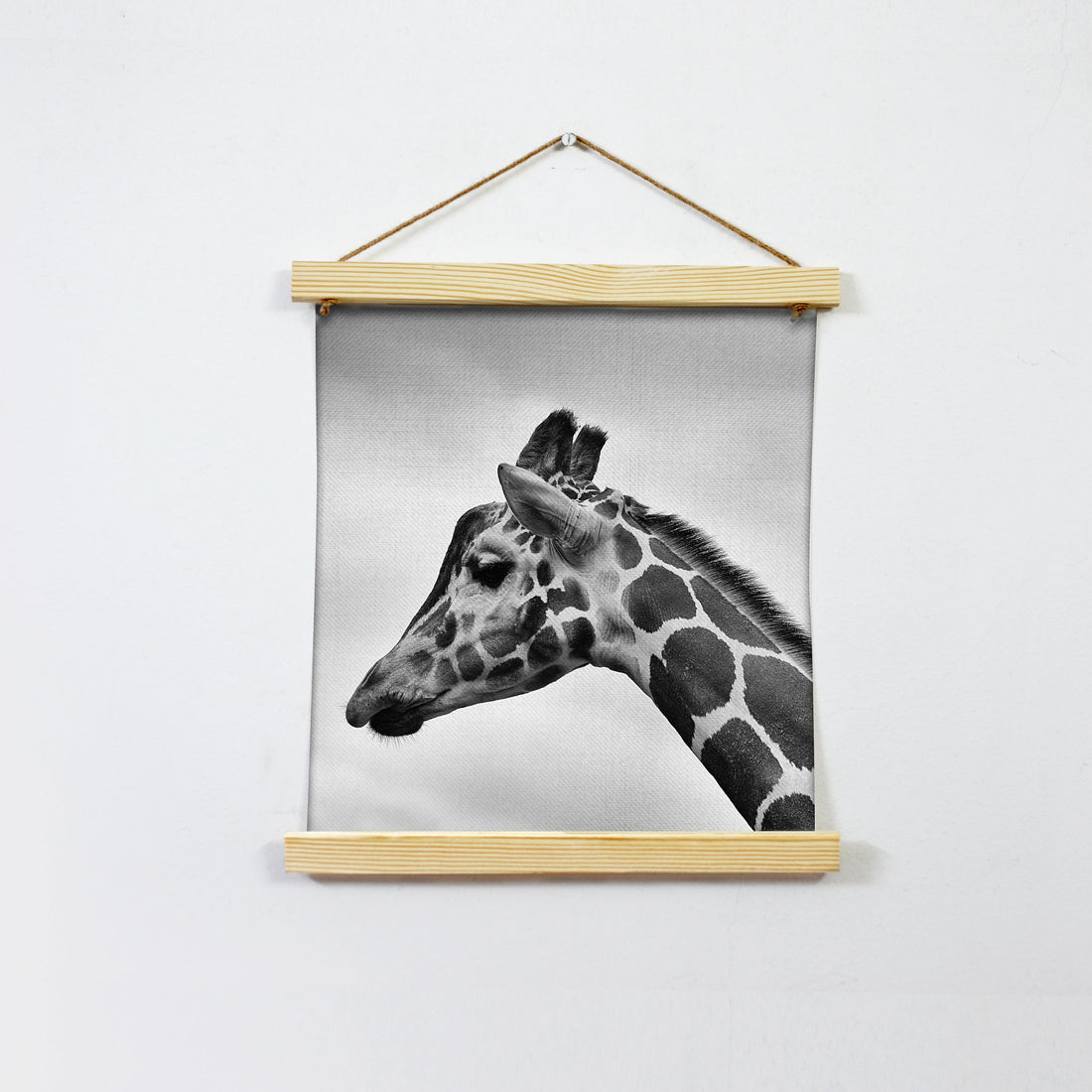 Giraffe Black And White Hanging Canvas Painting - Meri Deewar - MeriDeewar