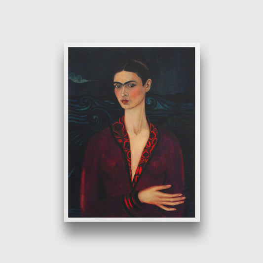 Self portrait in a Velvet Dress Painting - Meri Deewar - MeriDeewar