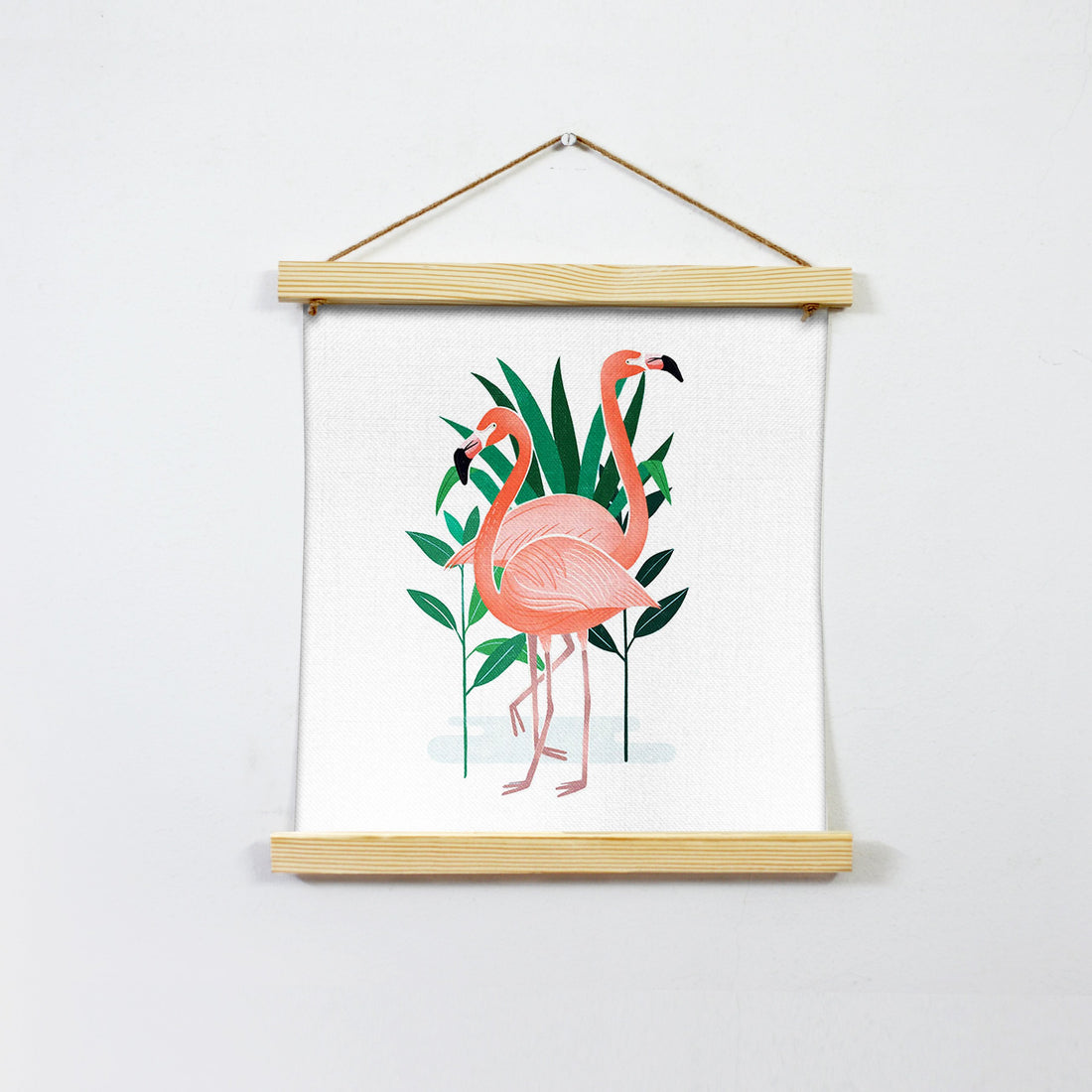 Flamingo Hanging Canvas Painting - Meri Deewar - MeriDeewar