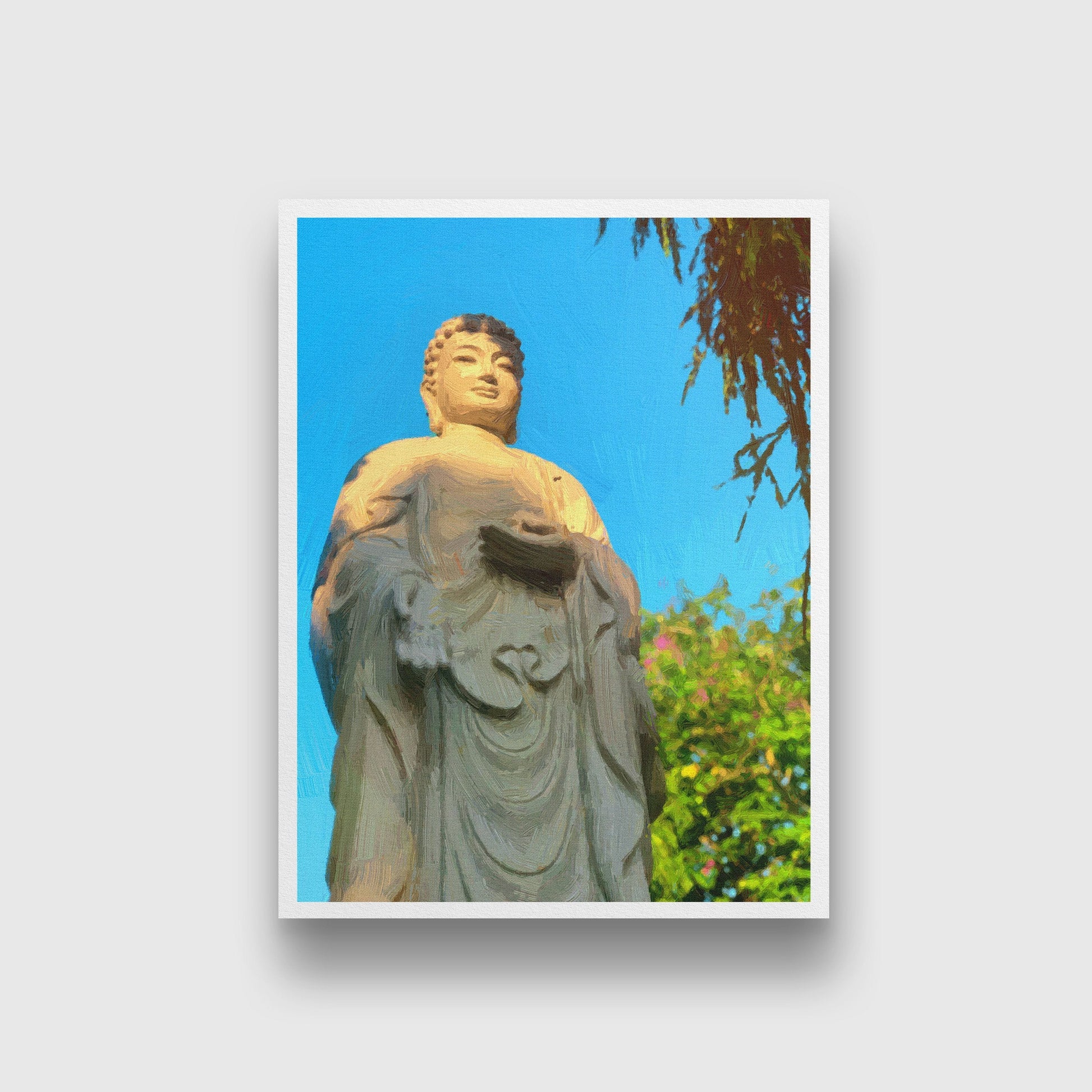 The large standing buddha statue Painting - Meri Deewar - MeriDeewar