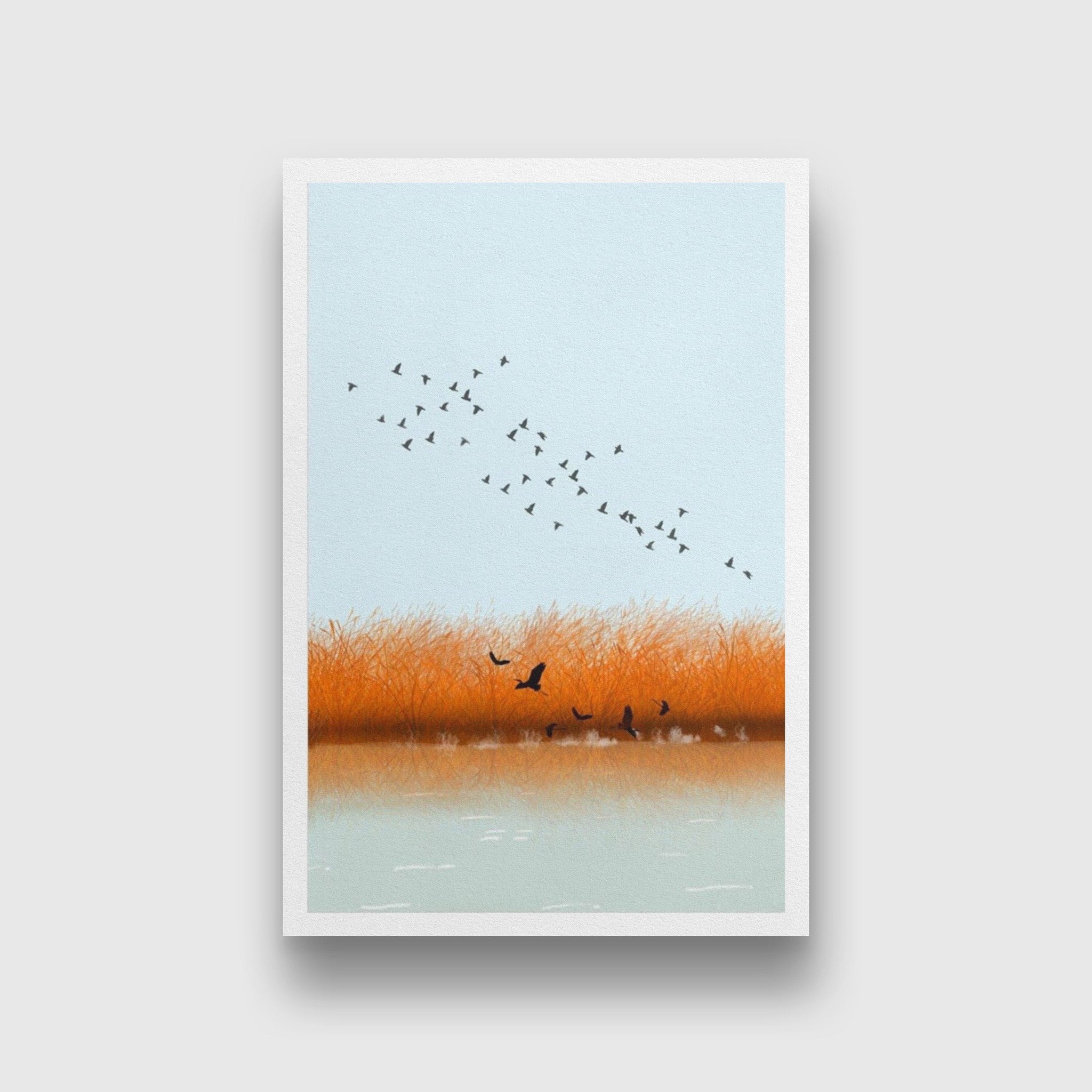 Flying Birds Artwork Painting - Meri Deewar - MeriDeewar