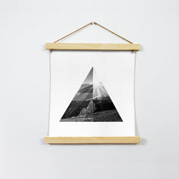 Modern Art Abstract Triangle Hanging Canvas - MeriDeewar