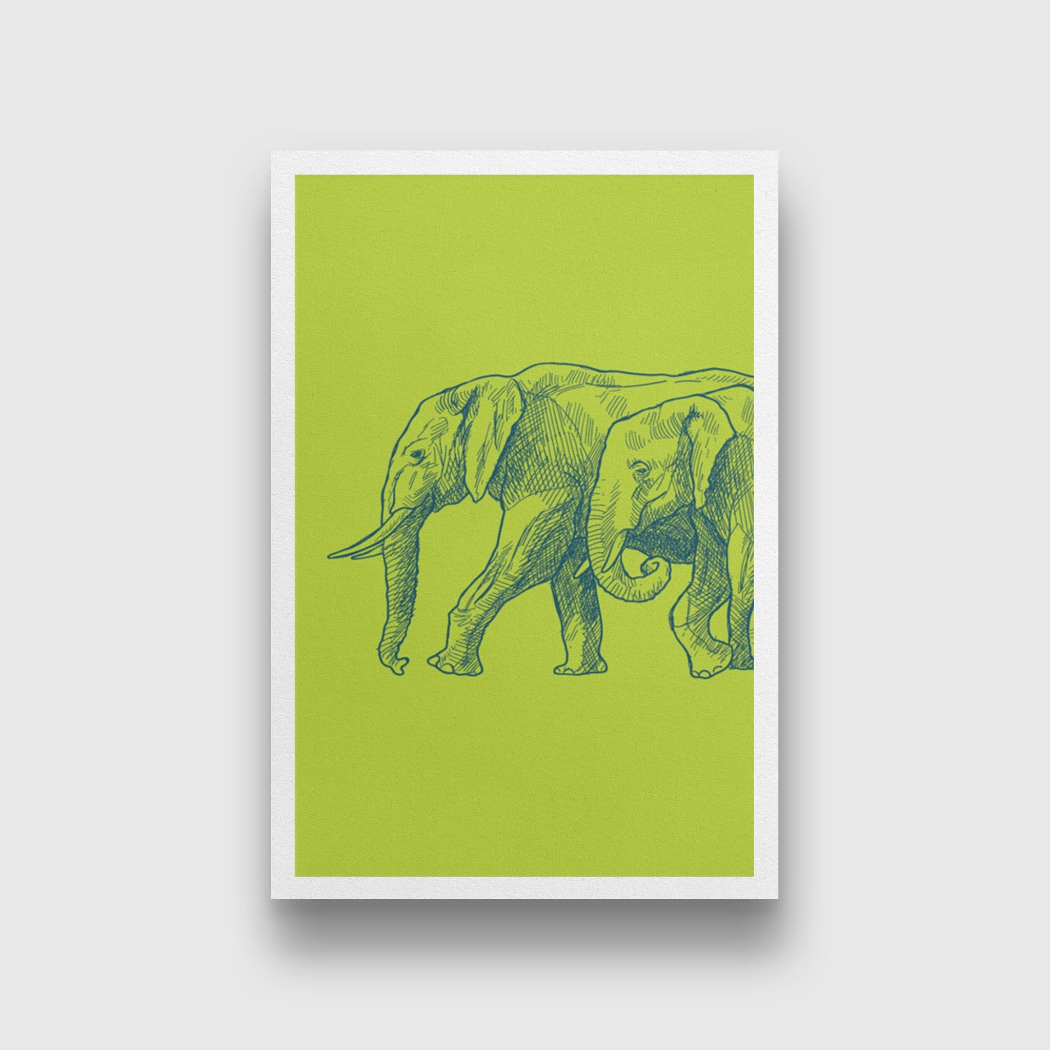 Elephant Forest Painting - Meri Deewar - MeriDeewar