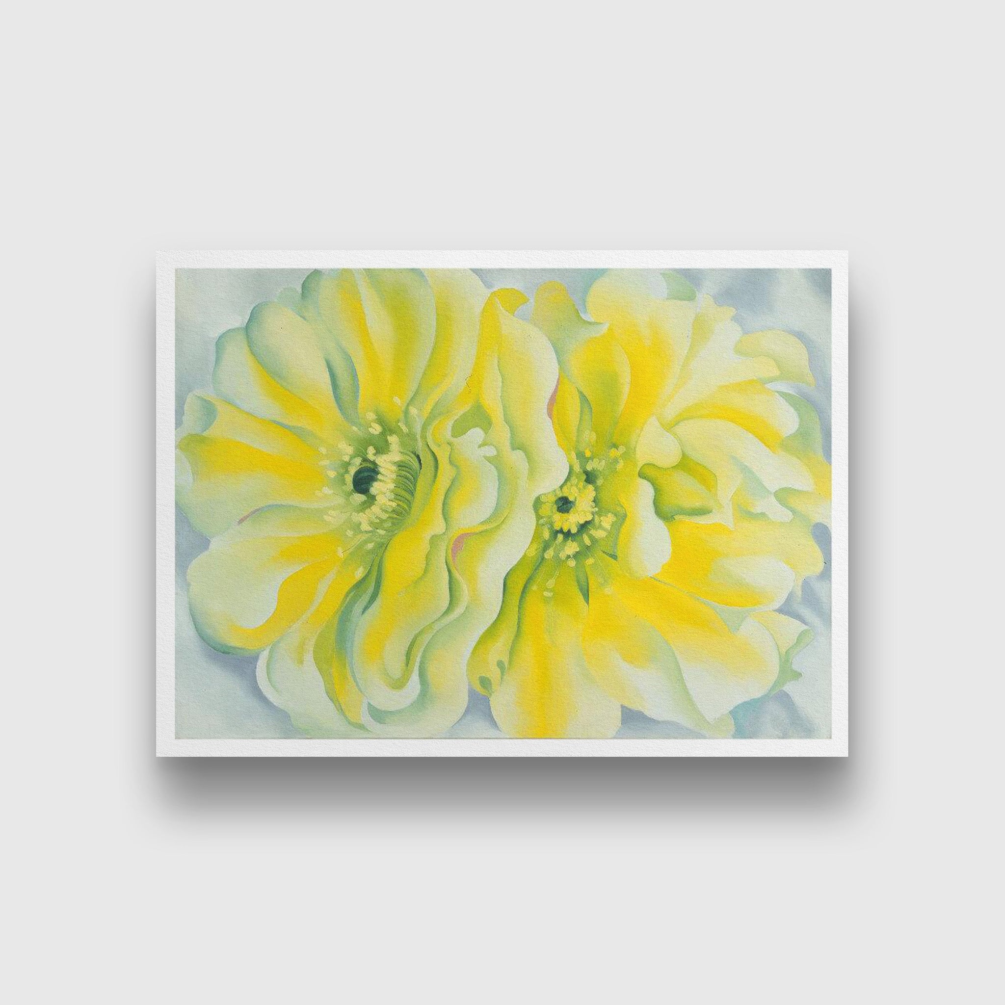 Yellow Cactus Flower Painting - Meri Deewar - MeriDeewar