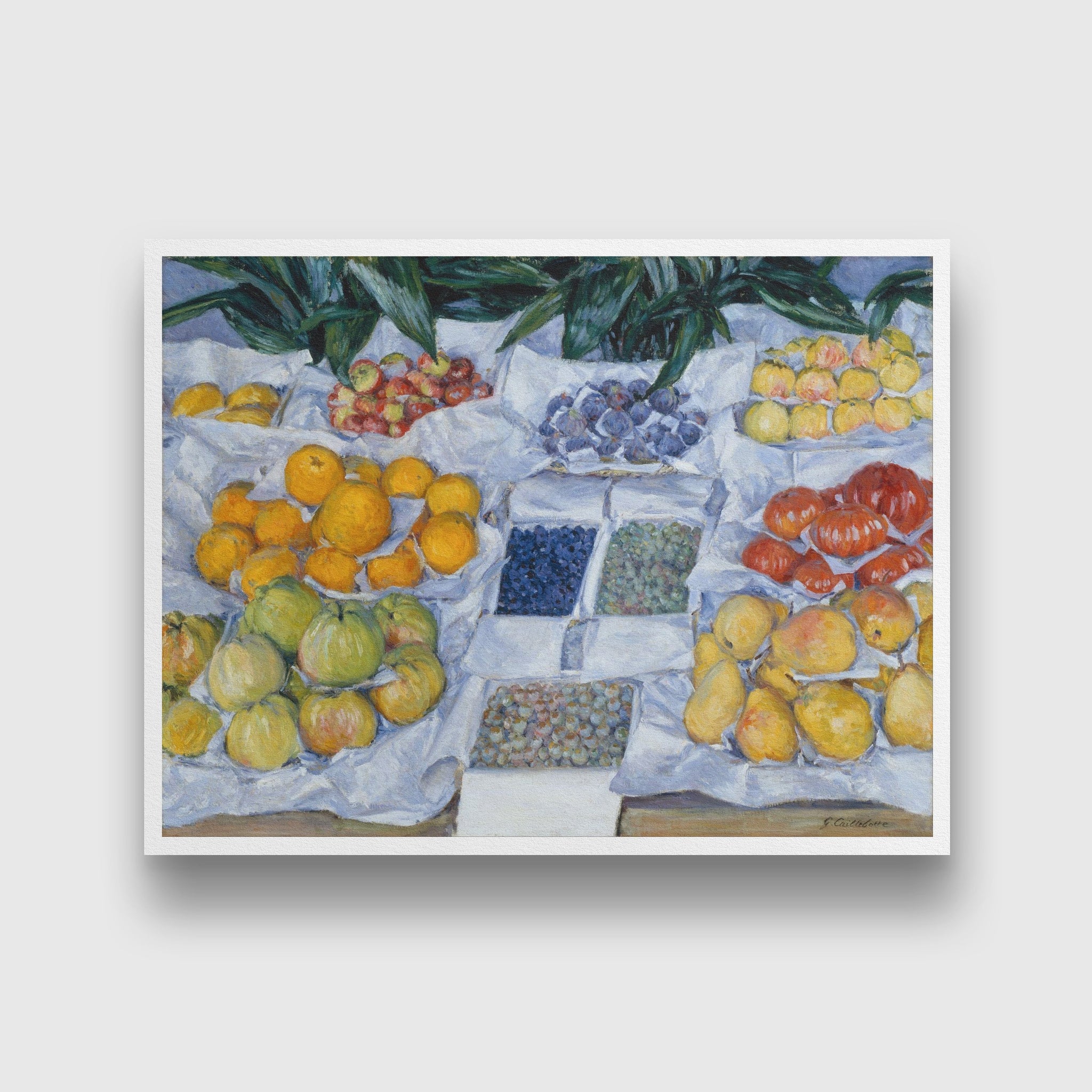 Fruit Displayed on a Stand Painting - Meri Deewar - MeriDeewar