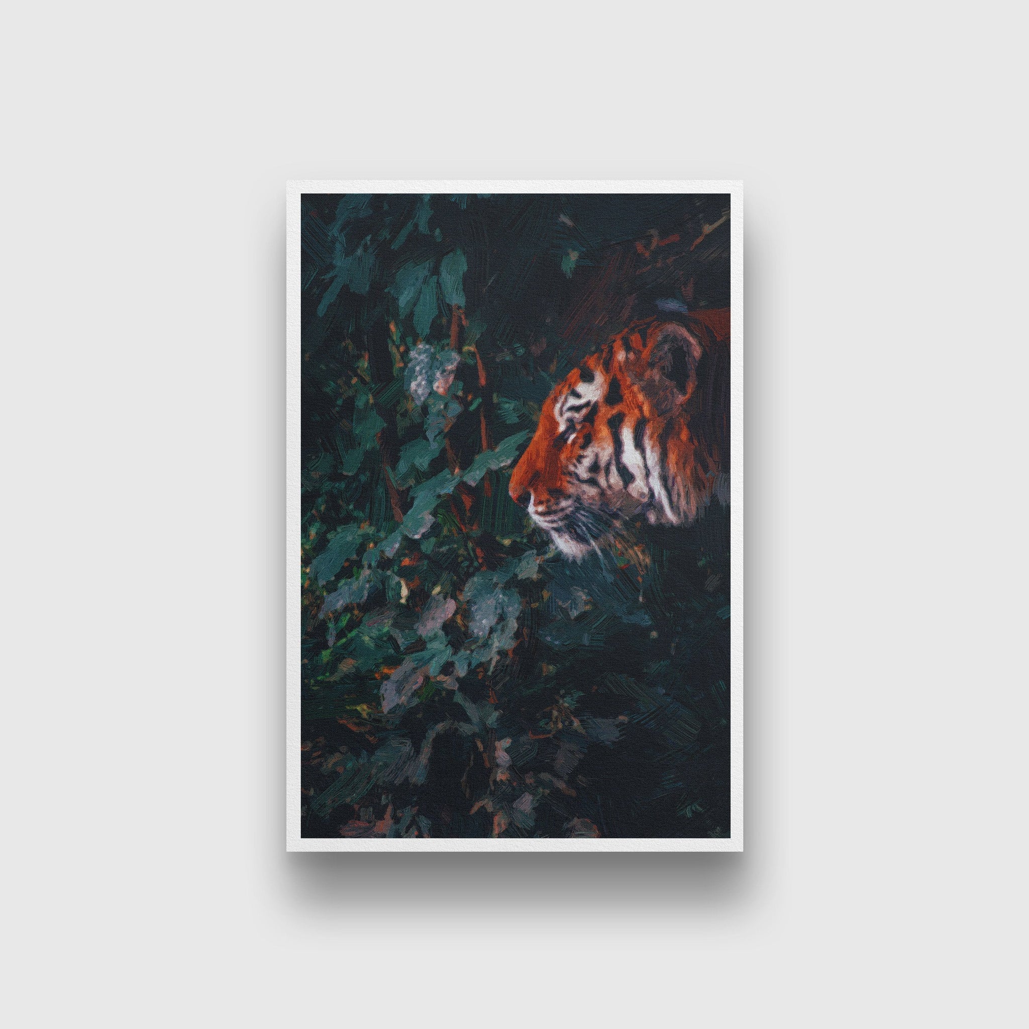Headshot of Indochinese tiger Painting - Meri Deewar