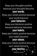 Keep your thoughts positive _ poster - MeriDeewar