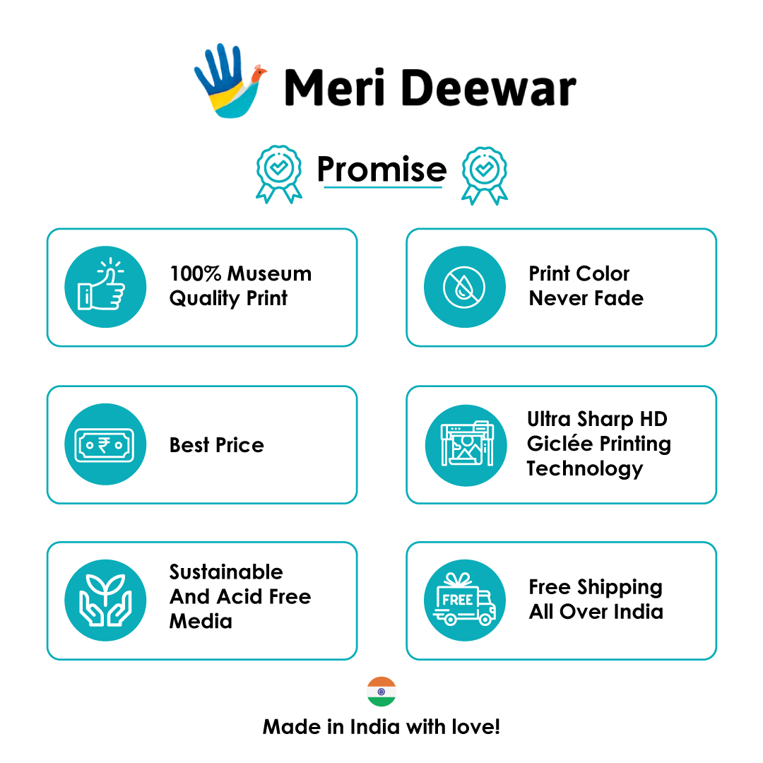 The Flowing Hair Painting - Meri Deewar - MeriDeewar