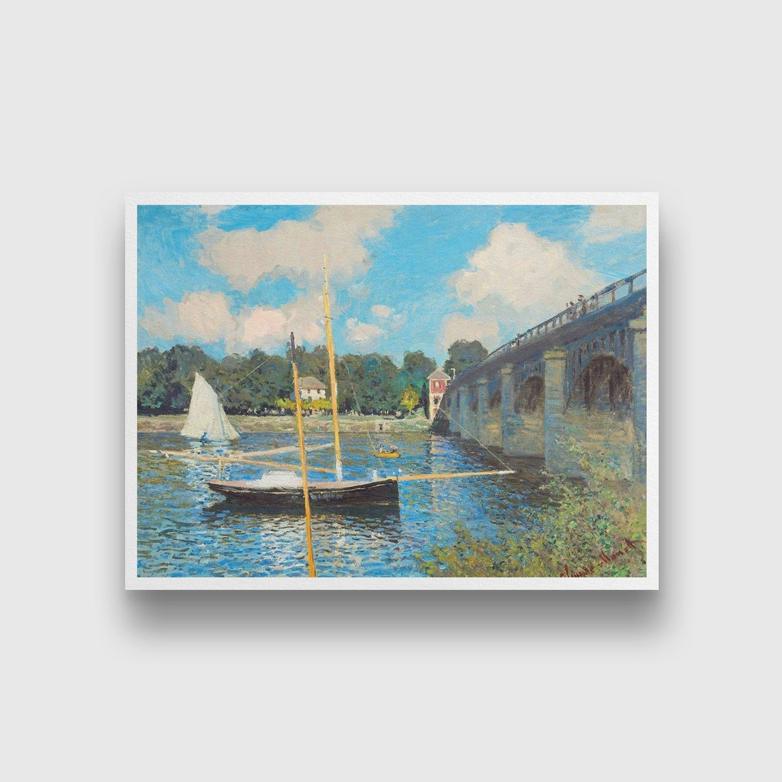 The Road Bridge At Argenteuil By Claude Monet Painting - MeriDeewar