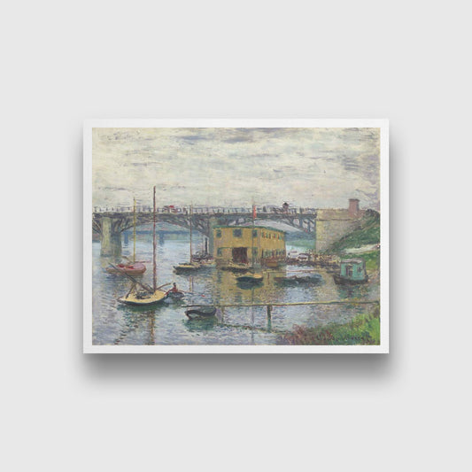 Bridge at Argenteuil on a Gray Day Painting by Claude Monet - MeriDeewar