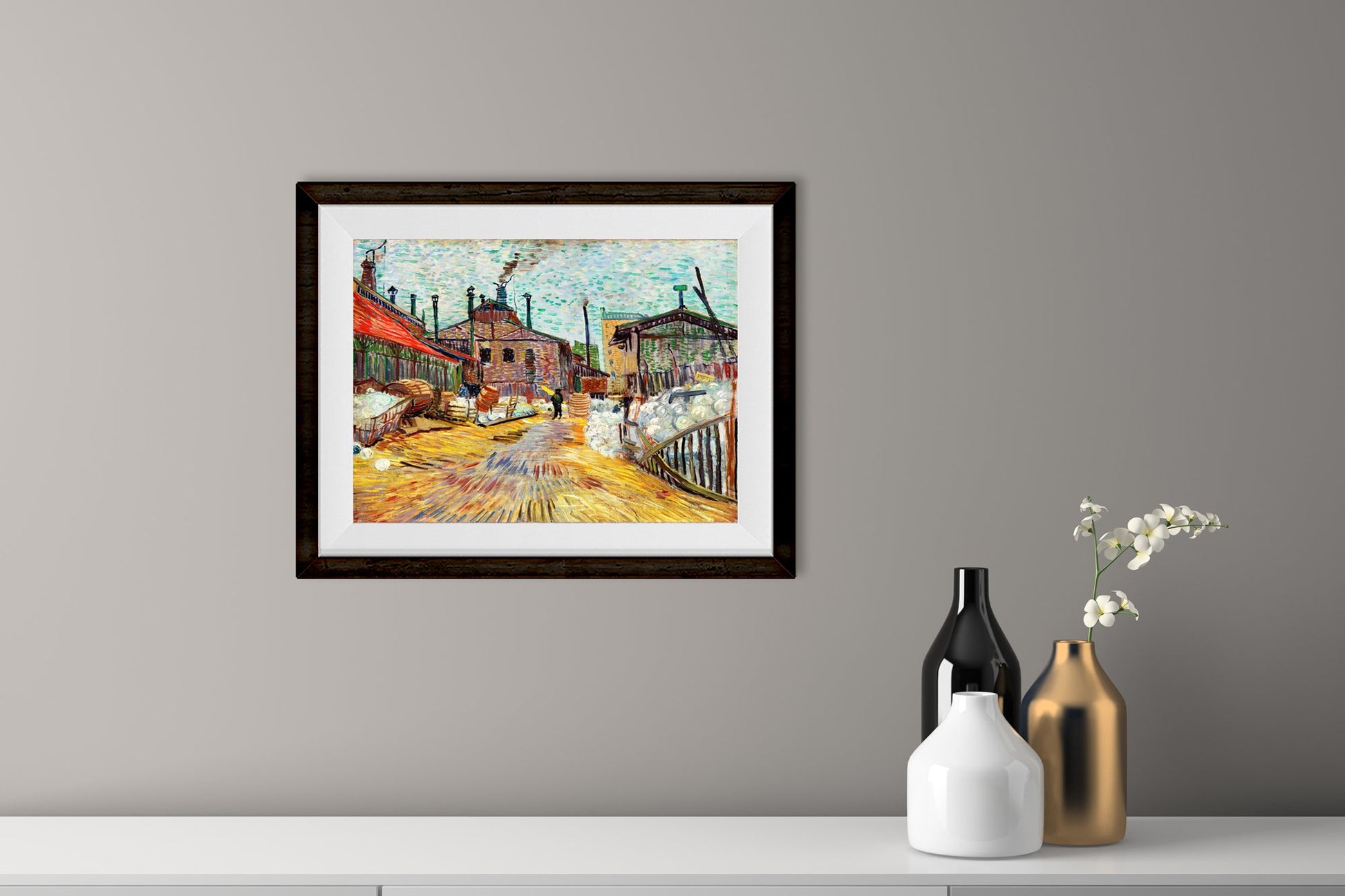 Painting of a factory By Van Gogh - Meri Deewar - MeriDeewar