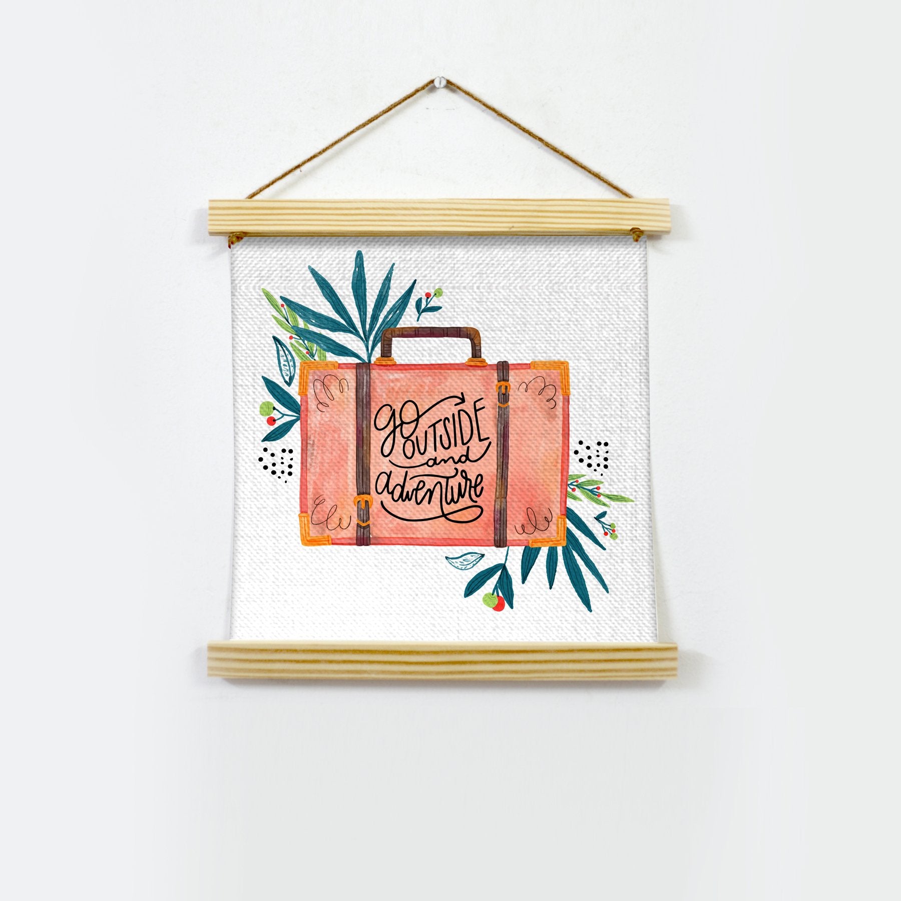 Go outside and adventure Hanging Canvas