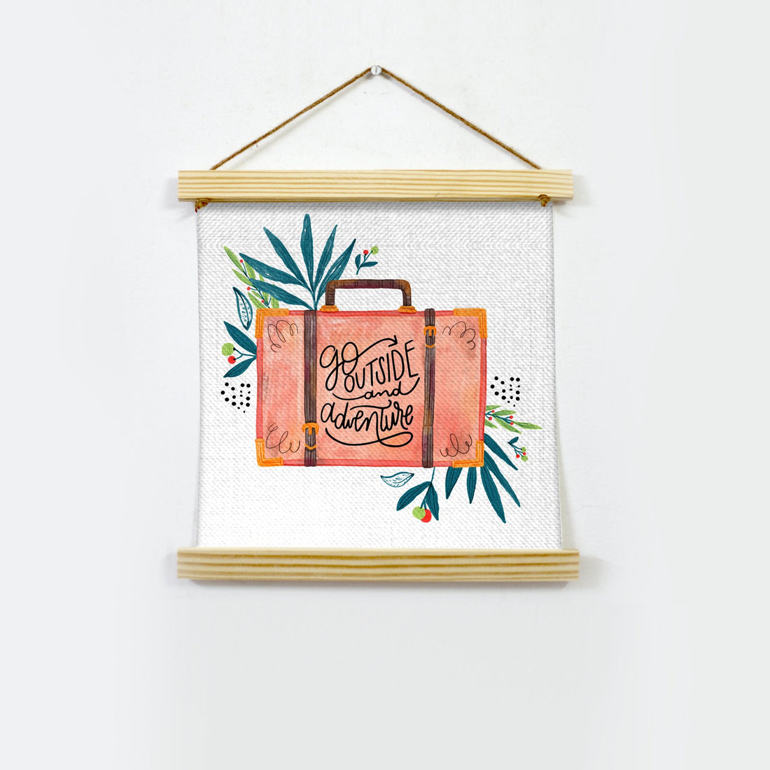 Go outside and adventure Hanging Canvas - MeriDeewar