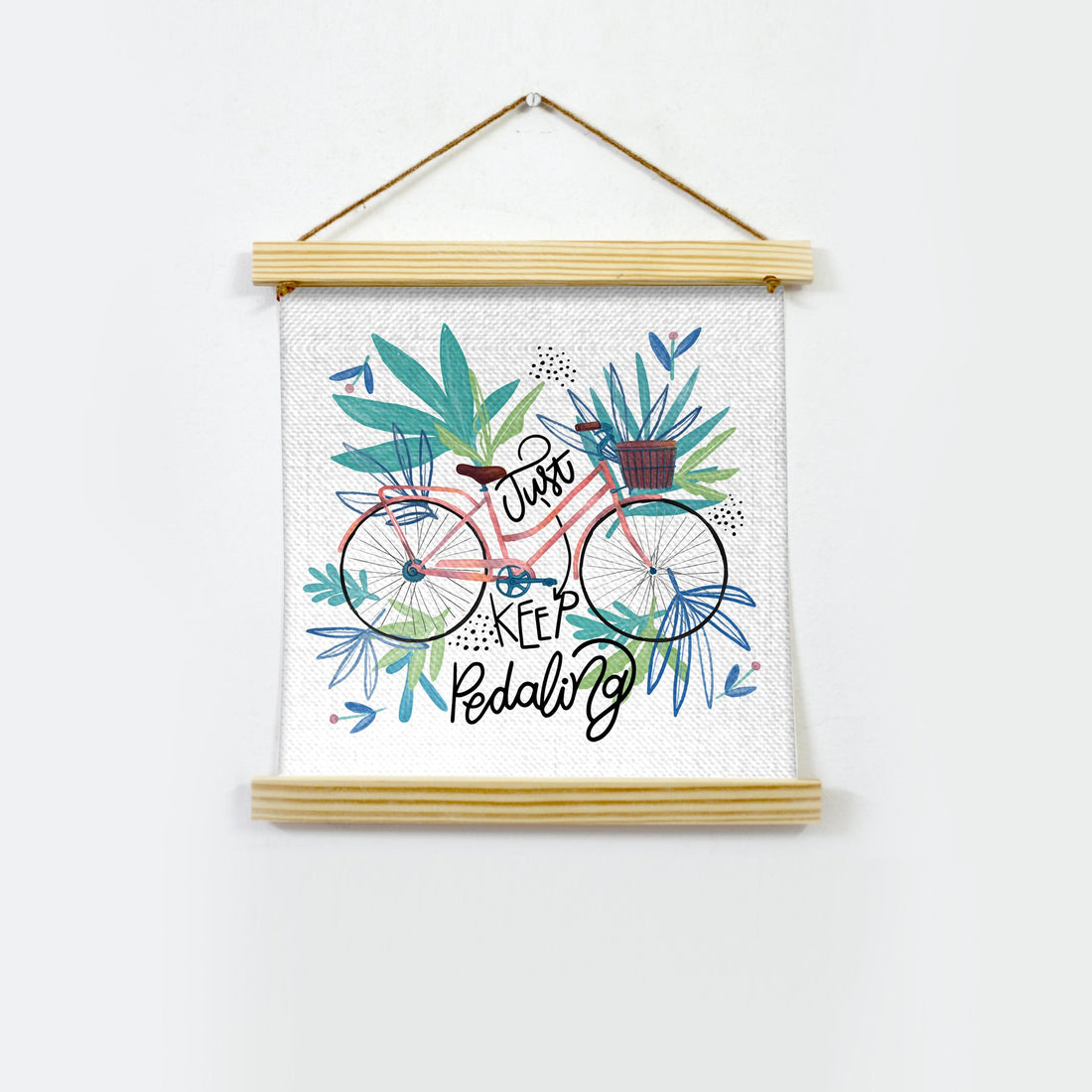 Keep just pedaling Hanging Canvas Painting - Meri Deewar - MeriDeewar