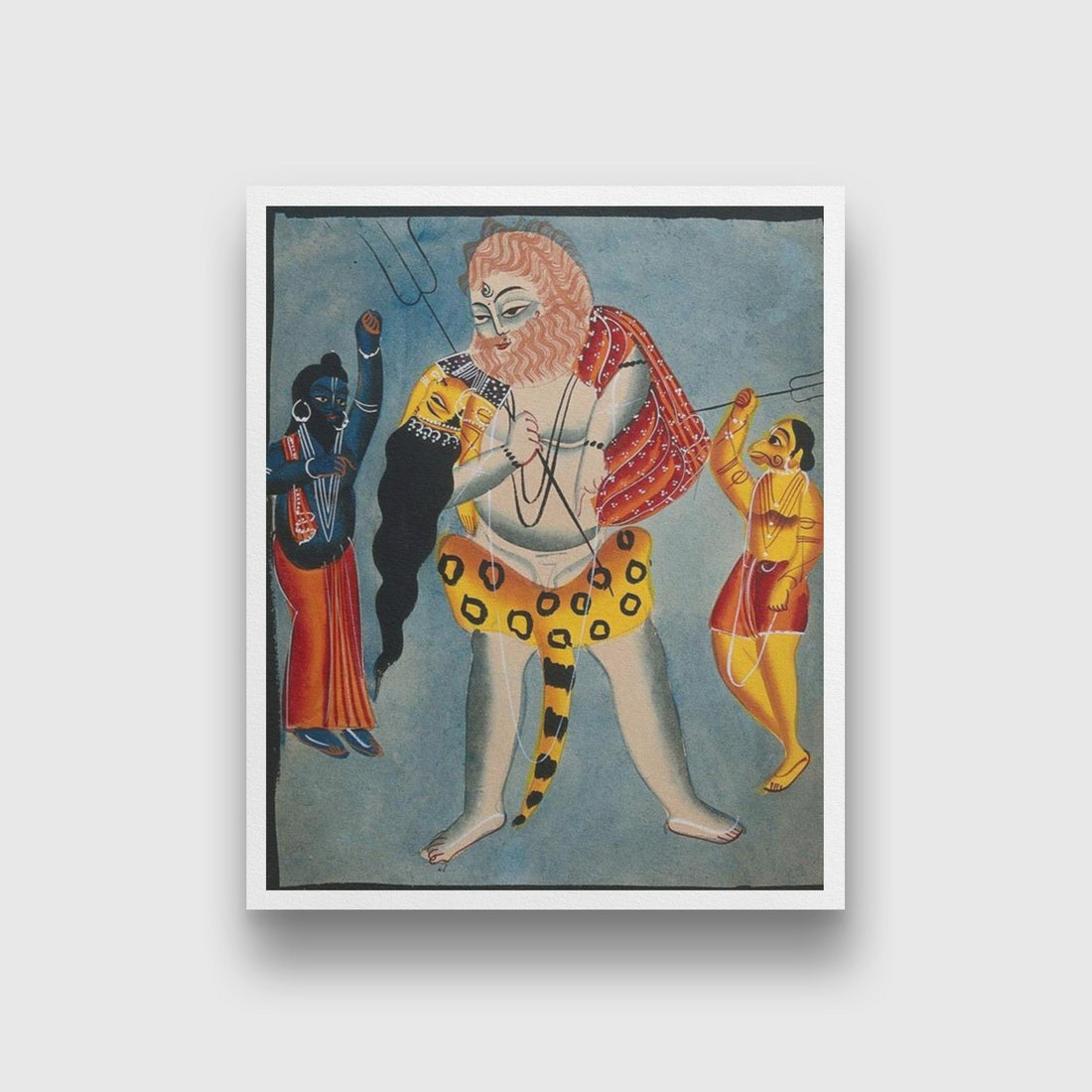 Shiva-carries-Parvati-on-his-back,-flanked-two-other-deities Painting - Meri Deewar - MeriDeewar