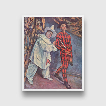 Pierrot and Harlequin Painting - Meri Deewar - MeriDeewar