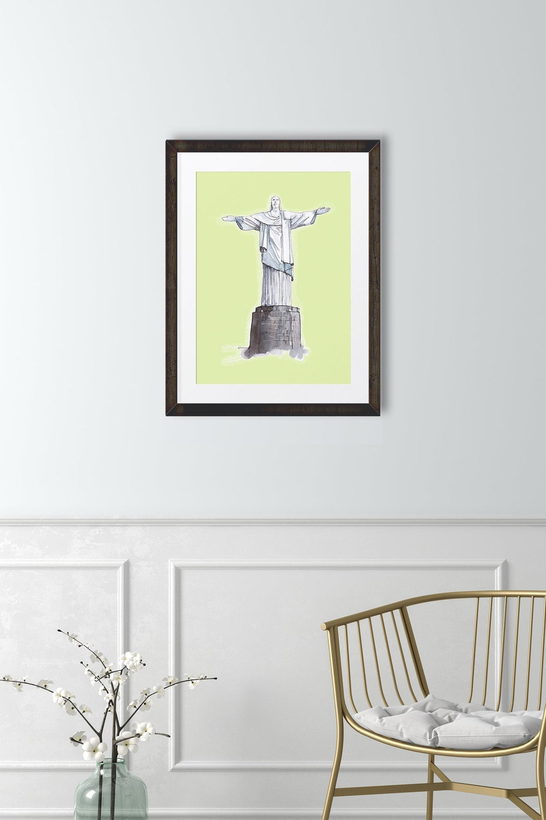 Christ the Redeemer Statue Illustration Painting -  Meri Deewar