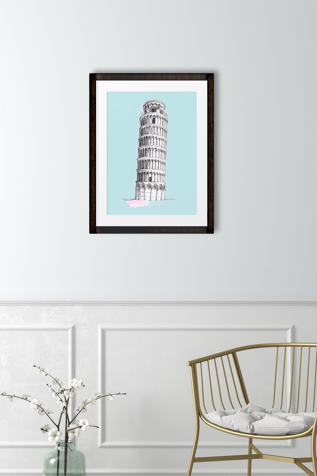 Pisa Tower Illustration Painting - Meri Deewar