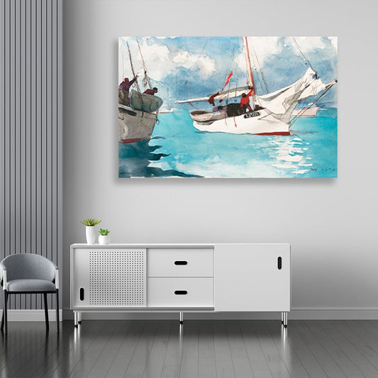 Fishing Boats Key West painting - Meri Deewar