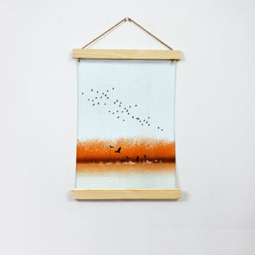 Flying Birds Artwork Hanging Canvas Painting - Meri Deewar - MeriDeewar