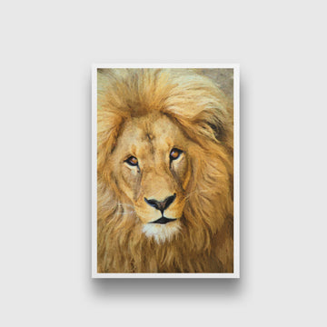 The face of an Asian lion Painting - Meri Deewar