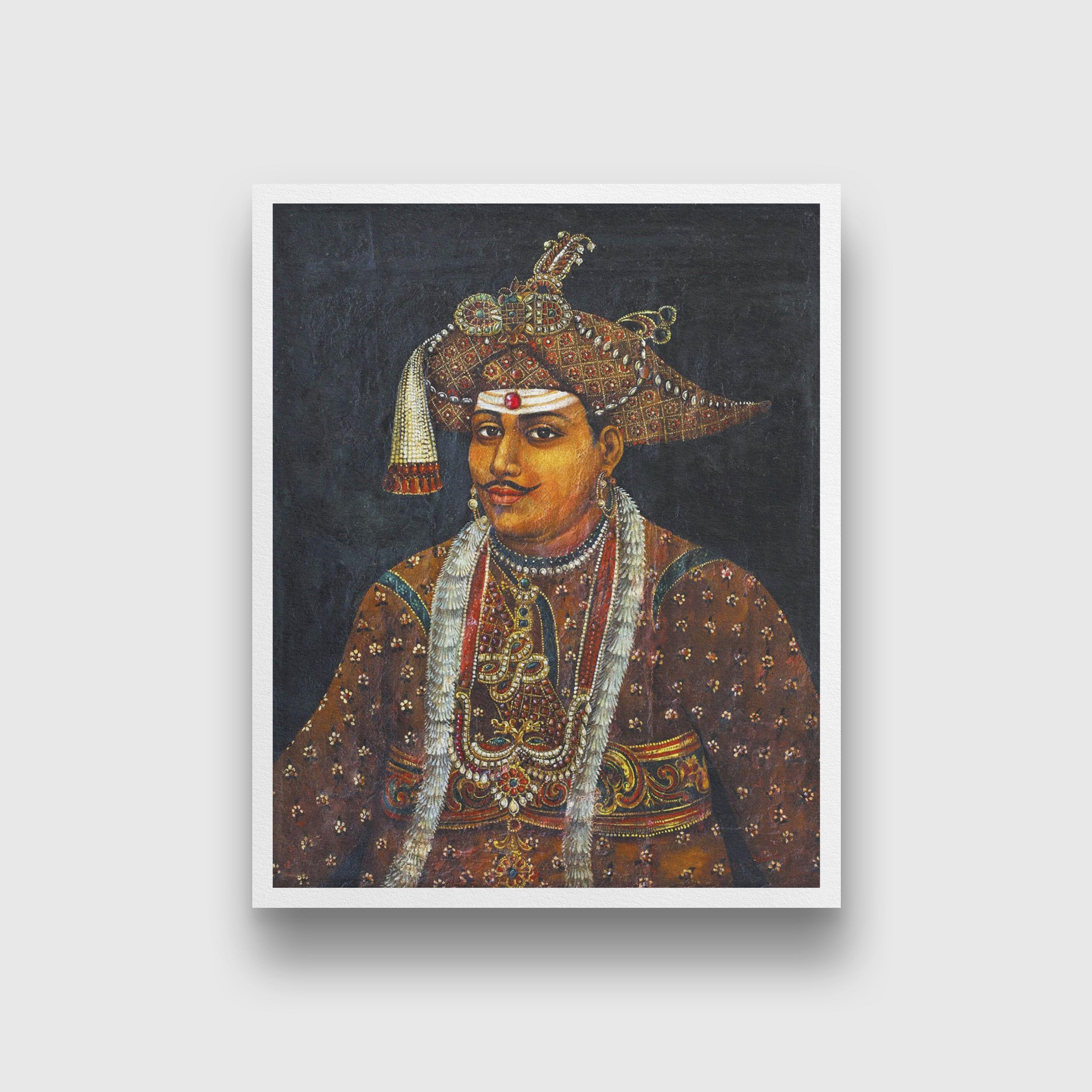 Portrait of Maharaja Serfoji II of Tanjore Painting Made By Raja Ravi ...