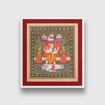 Indian Artistry Painting Vishnu Varaha Avatar Miniature  MeriDeewar - MeriDeewar