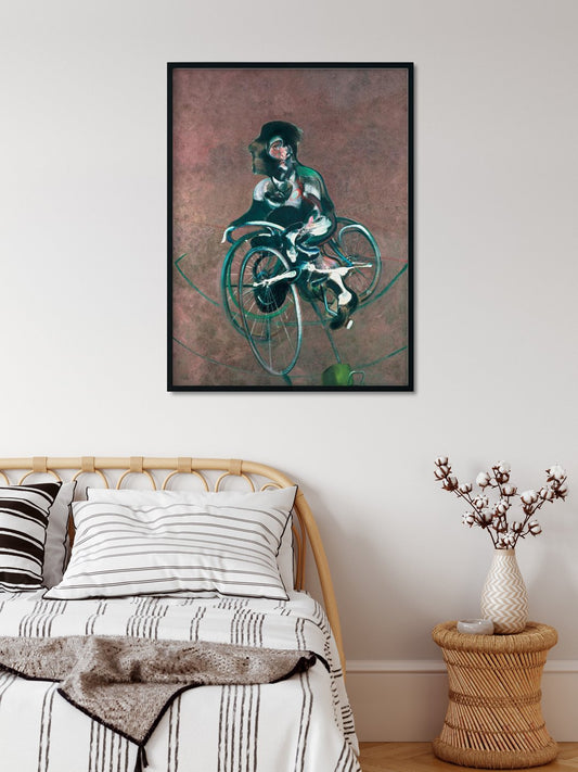 Portrait of George Dyer Riding a Bicycle Painting - Meri Deewar