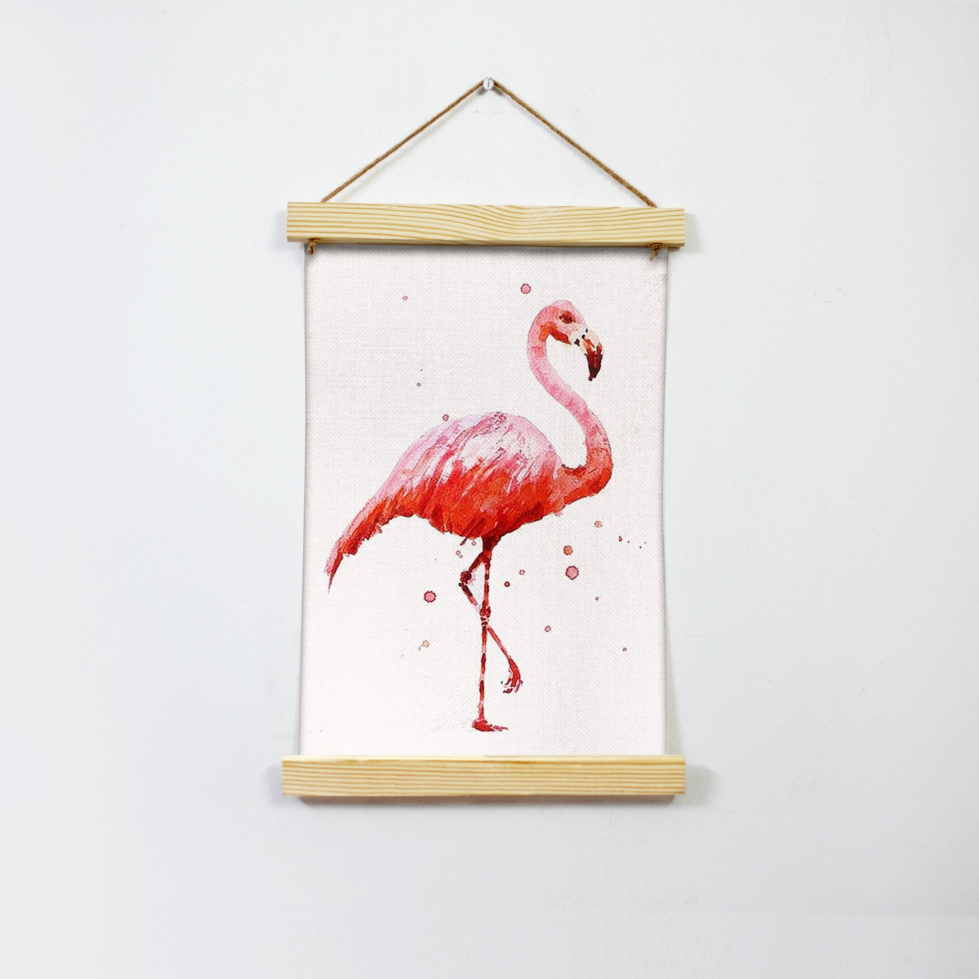Flamingo 1 Hanging Canvas Painting - Meri Deewar - MeriDeewar