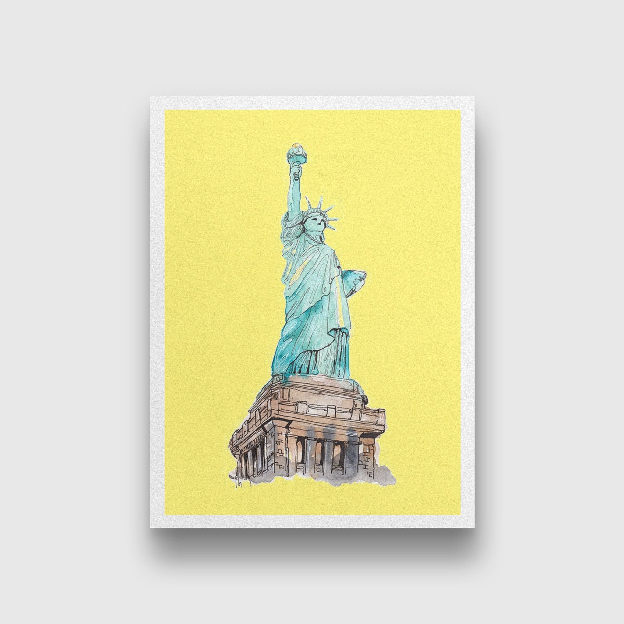Statue of Liberty Illustration Painting - Meri  Deewar