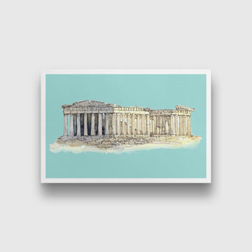 The Acropolis of Athens Illustration Painting  - Meri Deewar